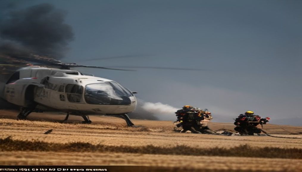 Two crew killed after firefighting helicopters collide in Greece, as British pilot survives — editorial image