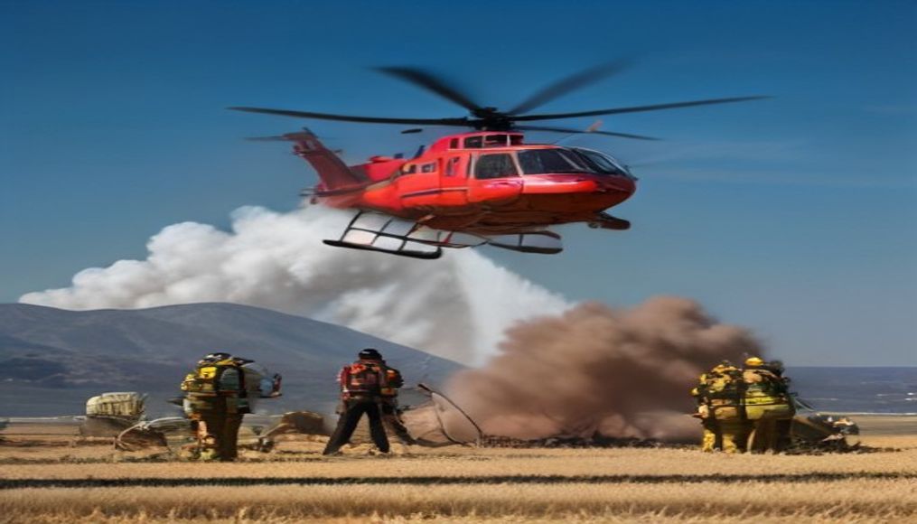 Two crew killed after firefighting helicopters collide in Greece, as British pilot survives — editorial image