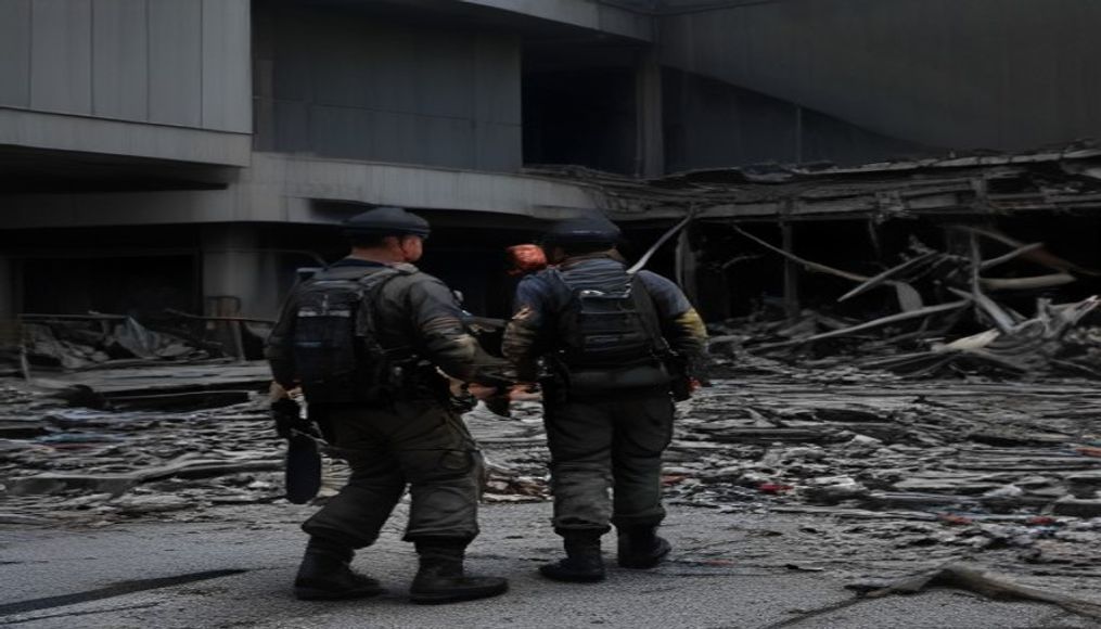 Two workers killed in blast after re-entering quake-hit Japan mall on boss' order — editorial image