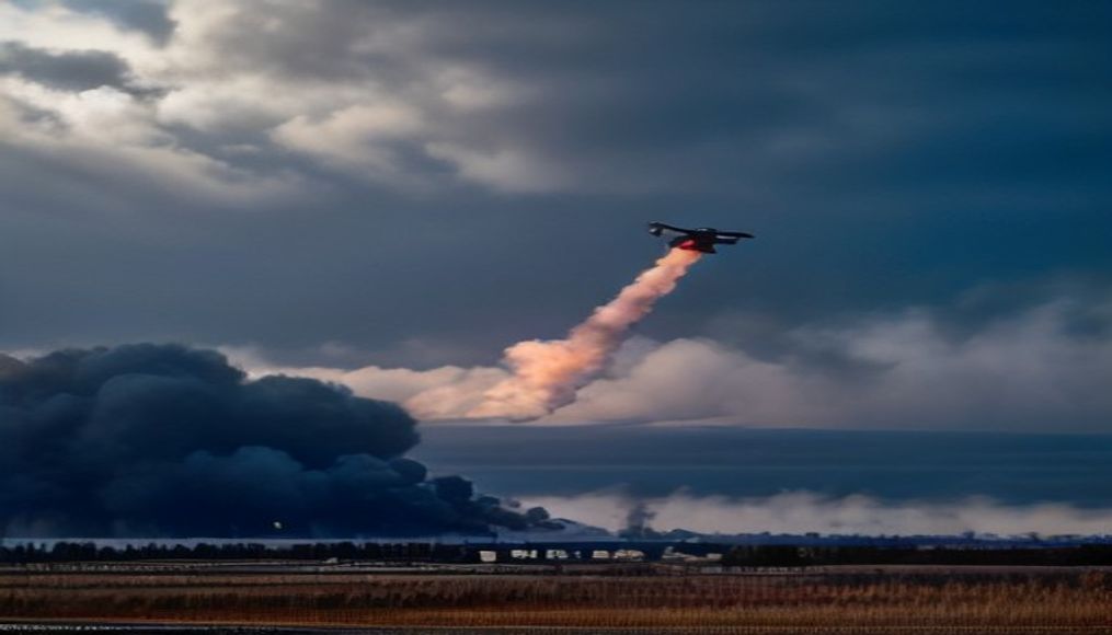 Ukrainian drone attack on an oil hub deep inside Russia kills 13, officials say — editorial image