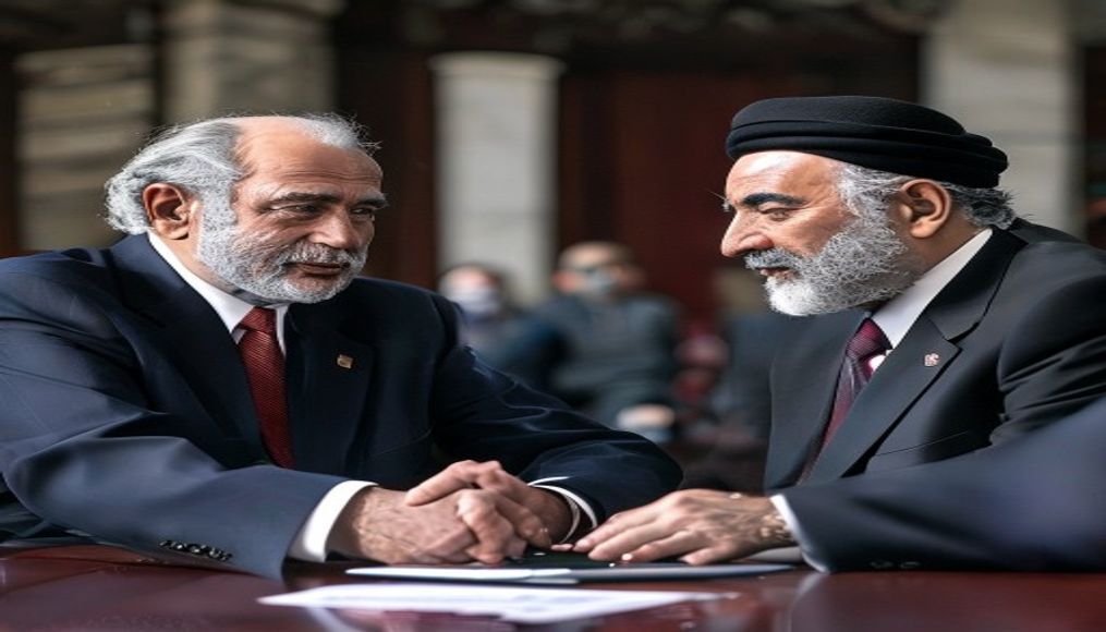 US and Iran begin talks on initial peace deal in Switzerland — editorial image