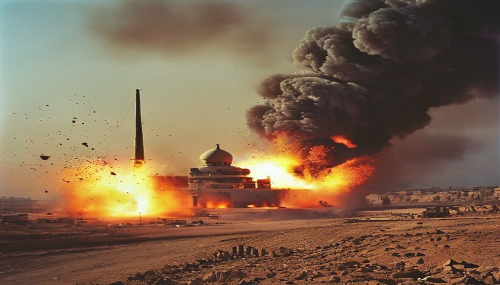US launches more strikes on Iran with blasts reported in south of country — editorial image