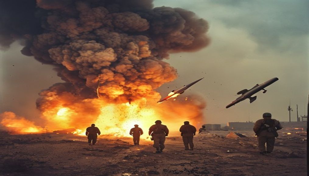 US launches strikes on Iranian targets a day after it foiled missile attack on American forces — editorial image