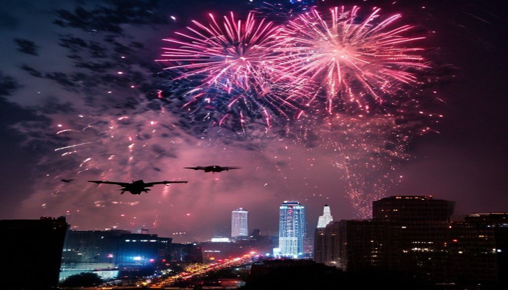 US marks 250th birthday with fireworks, flyovers and extreme weather — editorial image