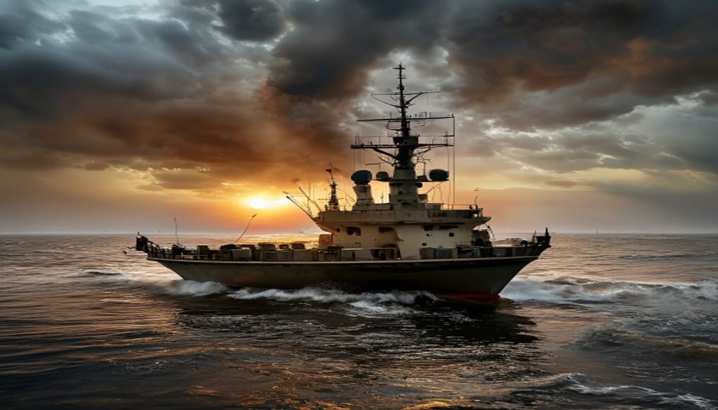 US military says it is striking Iran in response to attack on civilian vessel in Strait of Hormuz — editorial image