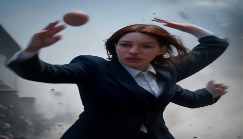 Watch: Moment opposition MP throws eggs at Kosovo's acting PM — editorial image