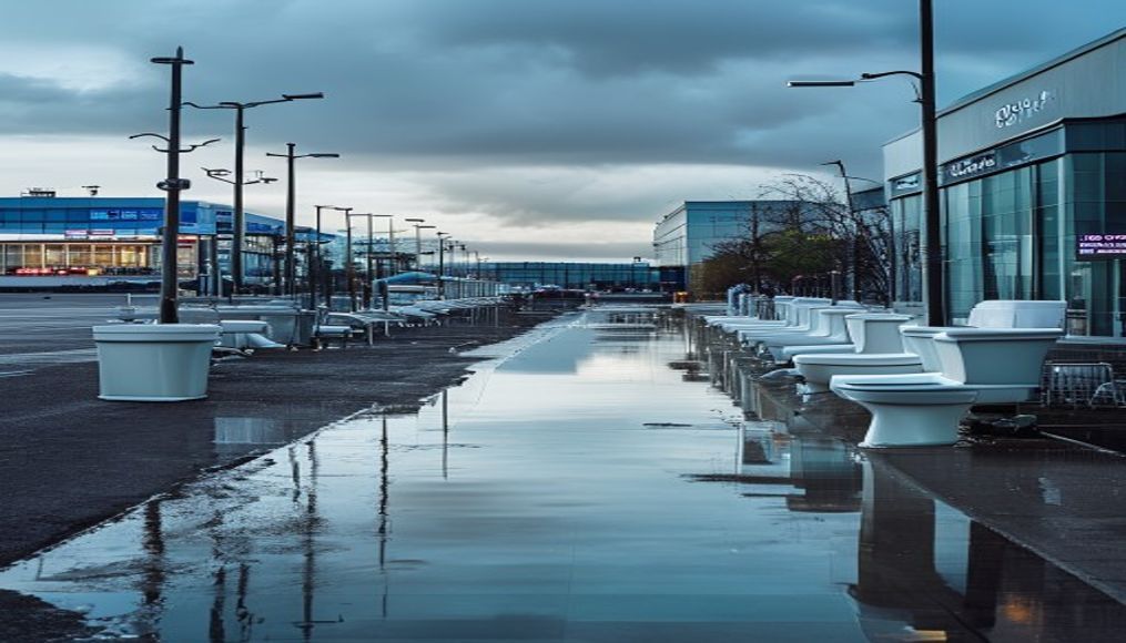 Water outage at UK’s Gatwick airport leaves toilets out of order and restaurants closed — editorial image