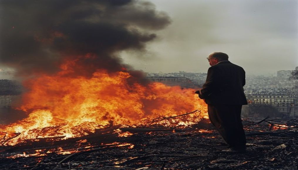 Wildfire raging south of Paris could have been set deliberately, says minister — editorial image