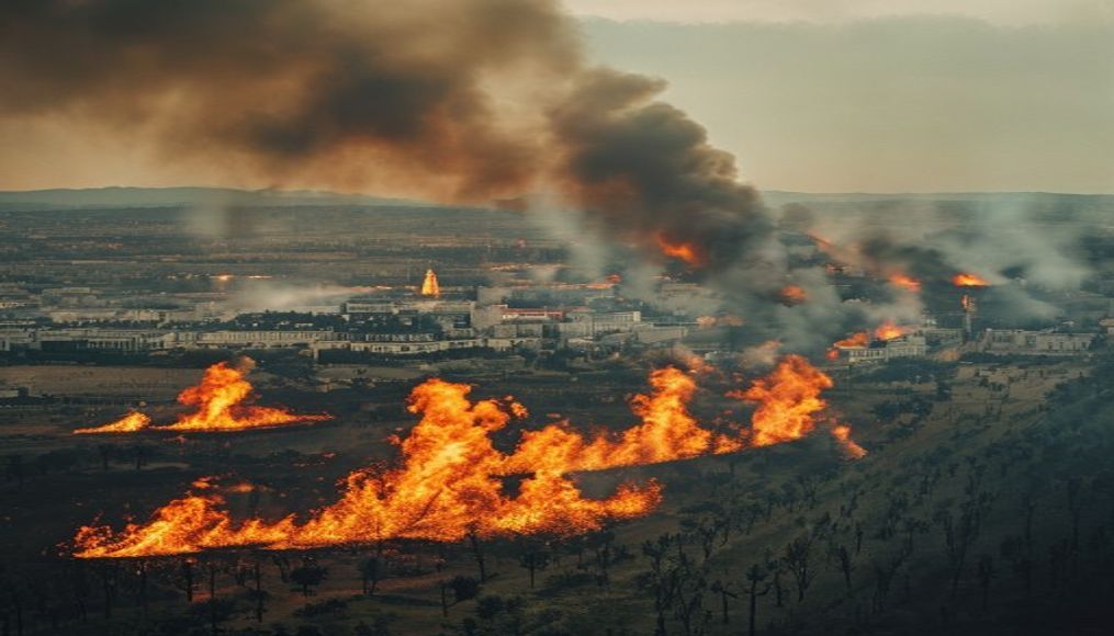Wildfires in France drive 250,000 people from their homes and creep toward wine city of Bordeaux — editorial image